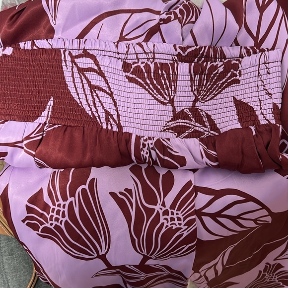 Anthropologie Maeve the saria smocked wide leg pants NWT side M - Picture 8 of 9